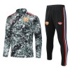 Manchester United Bambino Felpe da Allenamento 2024-25 Quarto-Zip Verde